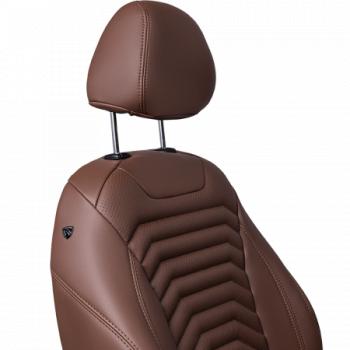 24 649 р. Комплект чехлов для сидений (к. Trend Spor Орегон) БАЙРОН ст ПРЕЗИДЕНТ Lord Autofashion  Ford Focus  3 (2010-2019) универсал дорестайлинг, хэтчбэк дорестайлинг, седан дорестайлинг, седан рестайлинг, универсал рестайлинг, хэтчбэк рестайлинг (темно-коричневый, вставка темно-коричнвая+коричневая, строчка коричневая)  с доставкой в г. Керчь. Увеличить фотографию 6