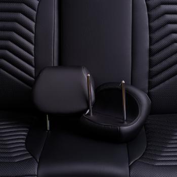 16 799 р. Комплект чехлов для сидений (к. Trend Spor Орегон) БАЙРОН ст ПРЕЗИДЕНТ Lord Autofashion  Ford Focus  3 (2010-2019) универсал дорестайлинг, хэтчбэк дорестайлинг, седан дорестайлинг, седан рестайлинг, универсал рестайлинг, хэтчбэк рестайлинг (черный, вставка черная, строчка бежевая)  с доставкой в г. Керчь. Увеличить фотографию 7
