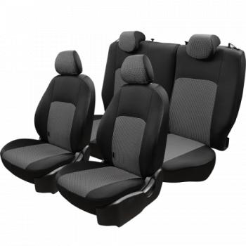 4 649 р. Комплект чехлов для сидений (РЗС 60/40 3Г Жаккард) ДУБЛИН Lord Autofashion Geely Coolray SX11 дорестайлинг (2018-2023) (черный, вставка Зигзаг серая)  с доставкой в г. Керчь. Увеличить фотографию 5