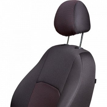 5 999 р. Комплект чехлов для сидений (РЗСиС 50/50, 2П жаккард) Дублин Lord Autofashion  Chery Tiggo T11 (2005-2013) дорестайлинг (черный, вставка Ёж Красный, сточка черная)  с доставкой в г. Керчь. Увеличить фотографию 5