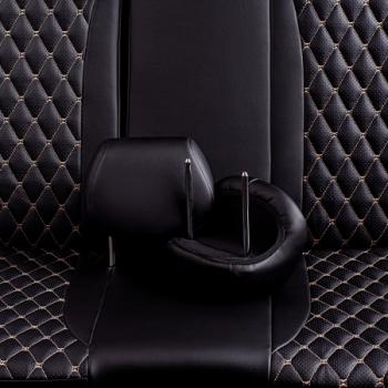 13 399 р. Комплект чехлов для сидений (РЗС 60/40 3Г Орегон) БАЙРОН Lord Autofashion  KIA Rio  2 JB (2005-2011) дорестайлинг седан, дорестайлинг, хэтчбэк 5 дв., рестайлинг седан, рестайлинг, хэтчбэк 5 дв. (черный, вставка черная, строчка бежевая)  с доставкой в г. Керчь. Увеличить фотографию 9