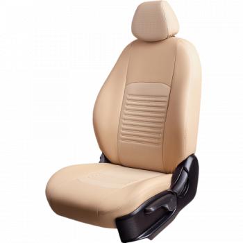 Комплект чехлов для сидений (РЗС 60/40 2П+2Г Илана+Орегон) ТУРИН СТ Lord Autofashion Лада Приора  2170 (2007-2014) седан дорестайлинг (бежевый, вставка бежевая, строчка бежевая)
