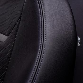 16 499 р. Комплект чехлов для сидений (ЦЗС 3Г Орегон) ТУРИН-2 Lord Autofashion  Nissan Almera  G15 (2012-2019) седан (черный, вставка черная+серая,  строчка серая)  с доставкой в г. Керчь. Увеличить фотографию 2