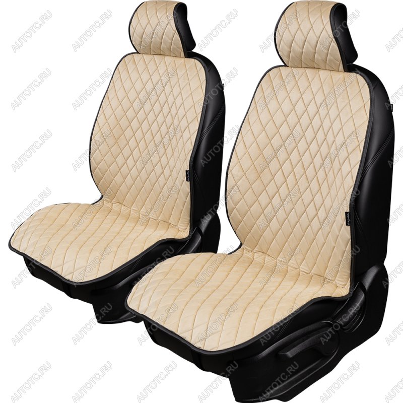2 699 р. Накидка (2 места Хами) АЛЯСКА ст РОМБ Lord Autofashion   (светло бежевый, строчка бежевая)  с доставкой в г. Керчь