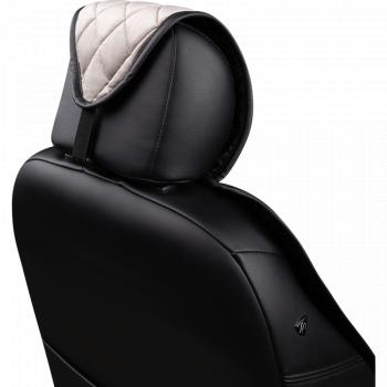 2 699 р. Накидка (2 места Хами) АЛЯСКА ст РОМБ Lord Autofashion   (светло-серая, строчка сераяя)  с доставкой в г. Керчь. Увеличить фотографию 3