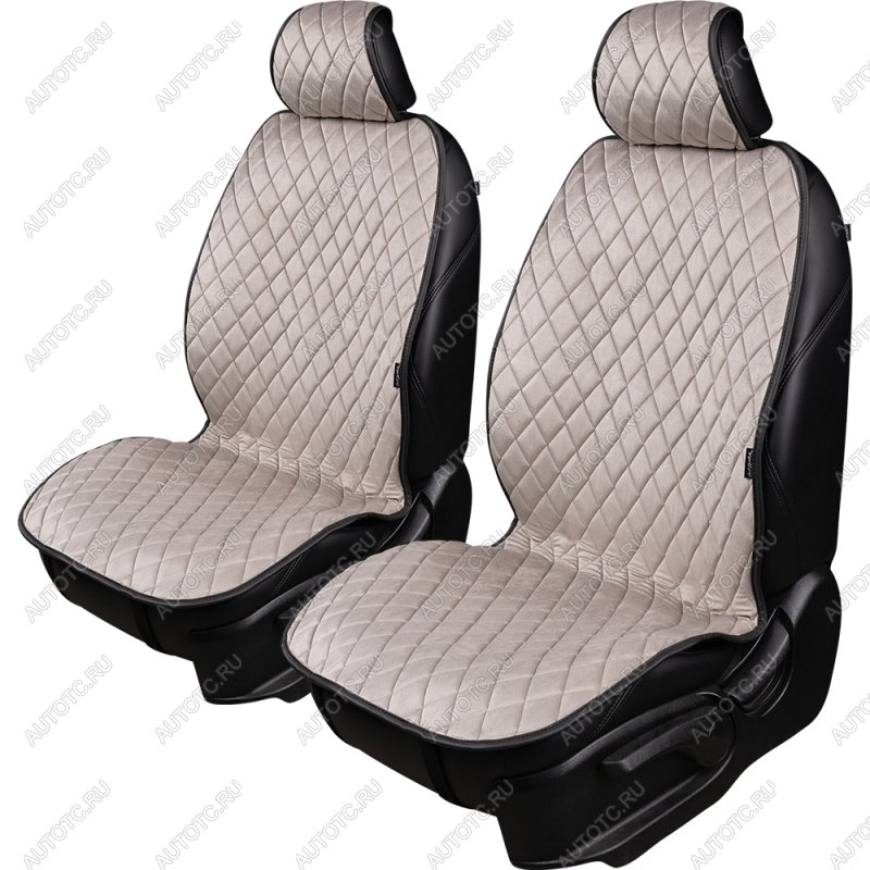 2 699 р. Накидка (2 места Хами) АЛЯСКА ст РОМБ Lord Autofashion   (светло-серая, строчка сераяя)  с доставкой в г. Керчь