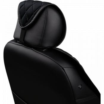 2 499 р. Накидка (2 места Хами) АЛЯСКА ст РОМБ Lord Autofashion   (черный, строчка бежевая)  с доставкой в г. Керчь. Увеличить фотографию 6