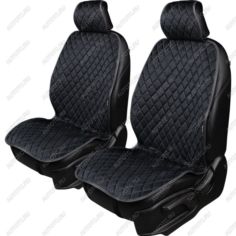 2 499 р. Накидка (2 места Хами) АЛЯСКА ст РОМБ Lord Autofashion   (черный, строчка бежевая)  с доставкой в г. Керчь