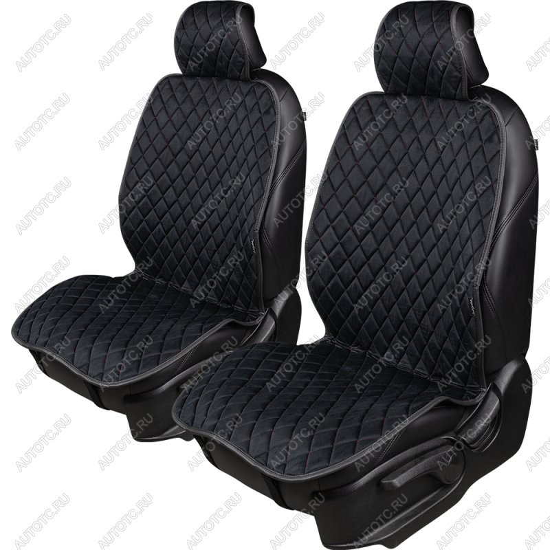 2 499 р. Накидка (2 места Хами) АЛЯСКА ст РОМБ Lord Autofashion   (черный, строчка красная)  с доставкой в г. Керчь