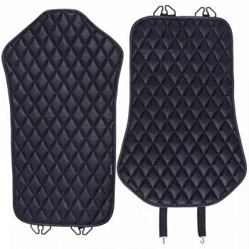 1 669 р. Накидка на сиденье (1 место Каир) ЛЮКС ст РОМБ Lord Autofashion   (черный, строчка черная)  с доставкой в г. Керчь. Увеличить фотографию 3