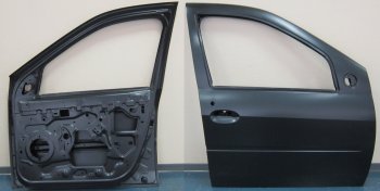 LOGAN 10- ДВЕРЬ ПЕРЕДН ПРАВ БЕЗ ОТВ ПМОЛДИНГ (Китай) BODYPARTS rnlog10-510-r