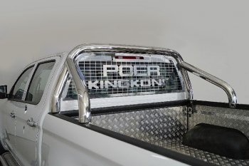 Защита кузова и заднего стекла (только для кузова) d 76,1 мм ТСС Тюнинг Great Wall Poer KingKong (2021-2025) пикап (нержавейка)