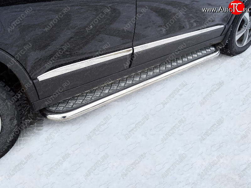 34 799 р. Пороги с площадкой 60,3 мм ТСС Тюнинг  Haval M6 (2021-2025) (серые)  с доставкой в г. Керчь