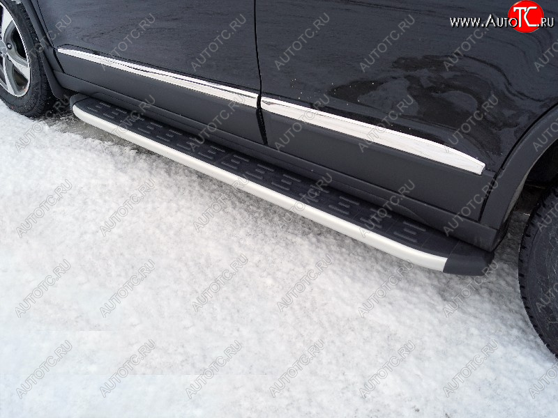 20 599 р. Пороги алюминиевые с пластиковой накладкой ТСС Тюнинг  Haval M6 (2021-2025) (серые)  с доставкой в г. Керчь
