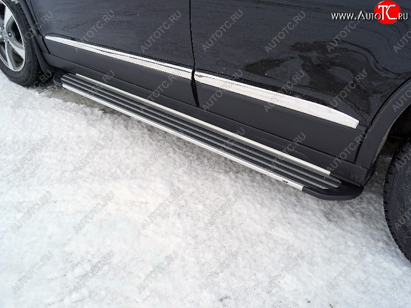 20 599 р. Пороги алюминиевые Slim Line ТСС Тюнинг Haval M6 (2021-2025) (Silver)  с доставкой в г. Керчь