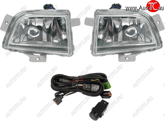3 279 р. Комплект противотуманных фар (с кнопкой и проводкой) BodyParts  Chevrolet Aveo  T200 (2002-2008) хэтчбек 5 дв, седан  с доставкой в г. Керчь