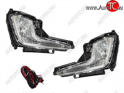 5 799 р. Комплект противотуманных фар (проводка, кнопка, пр-во Китай) BODYPARTS  KIA Rio  3 QB (2011-2015) дорестайлинг седан  с доставкой в г. Керчь