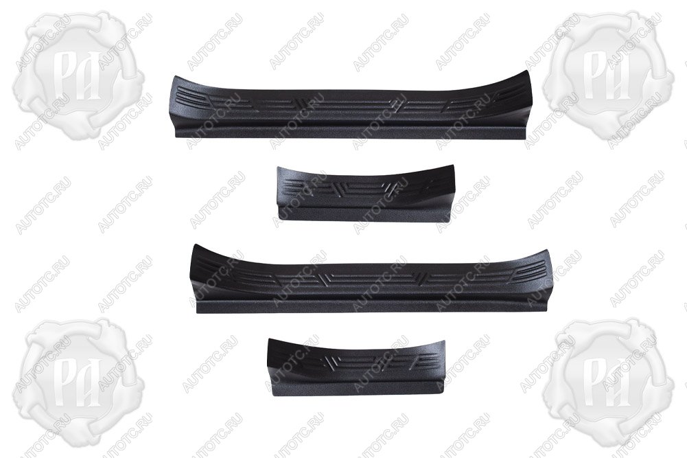2 569 р. Накладки на внутренние пороги дверей Русская Артель  Chevrolet Aveo  T300 (2011-2015) седан (шагрень)  с доставкой в г. Керчь