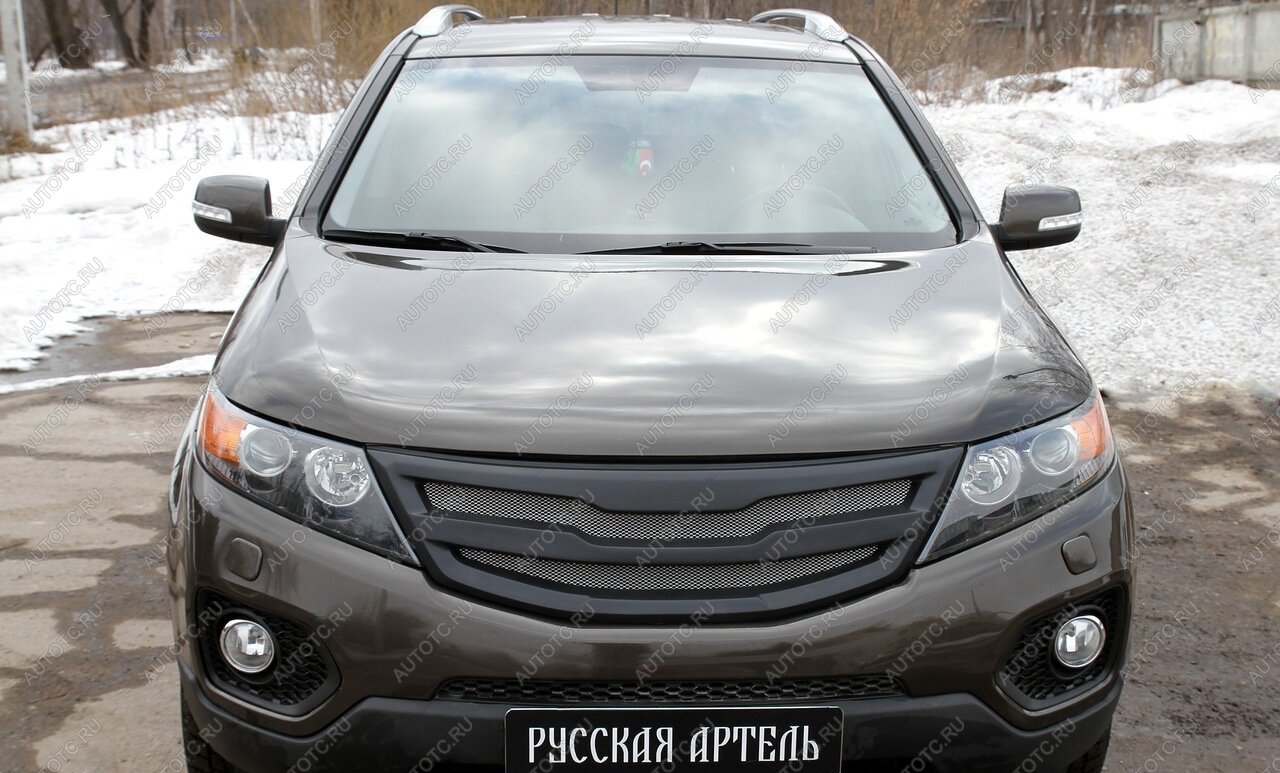 5 749 р. Решетка радиатора Русская Артель  KIA Sorento  XM (2009-2012) дорестайлинг (черная сетка)  с доставкой в г. Керчь