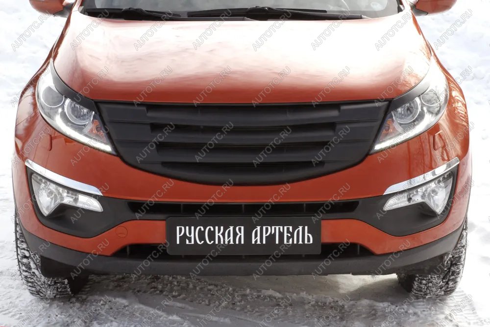 5 899 р. Решетка радиатора (вариант 3) Русская Артель  KIA Sportage  3 SL (2010-2014) дорестайлинг (глянец под покраску)  с доставкой в г. Керчь
