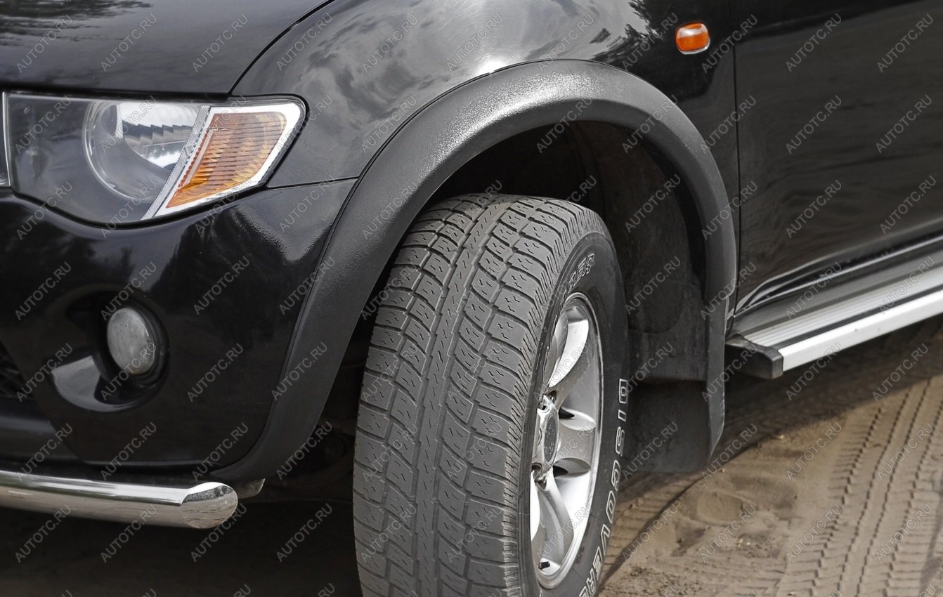 10 449 р. Расширители колесных арок (вынос 40 мм) Русская Артель  Mitsubishi L200  4 (2013-2016)  рестайлинг (шагрень)  с доставкой в г. Керчь