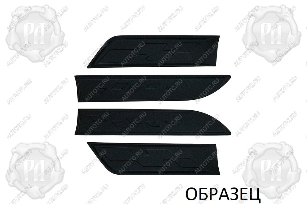 7 249 р. Молдинги на двери (широкие) Русская Артель  Nissan Navara  2 D40 (2004-2010) дорестайлинг (шагрень)  с доставкой в г. Керчь