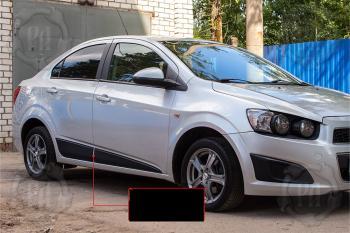 Молдинг двери передний правый Русская Артель Chevrolet Aveo  T300 (2011-2015) седан (глянец под покраску)