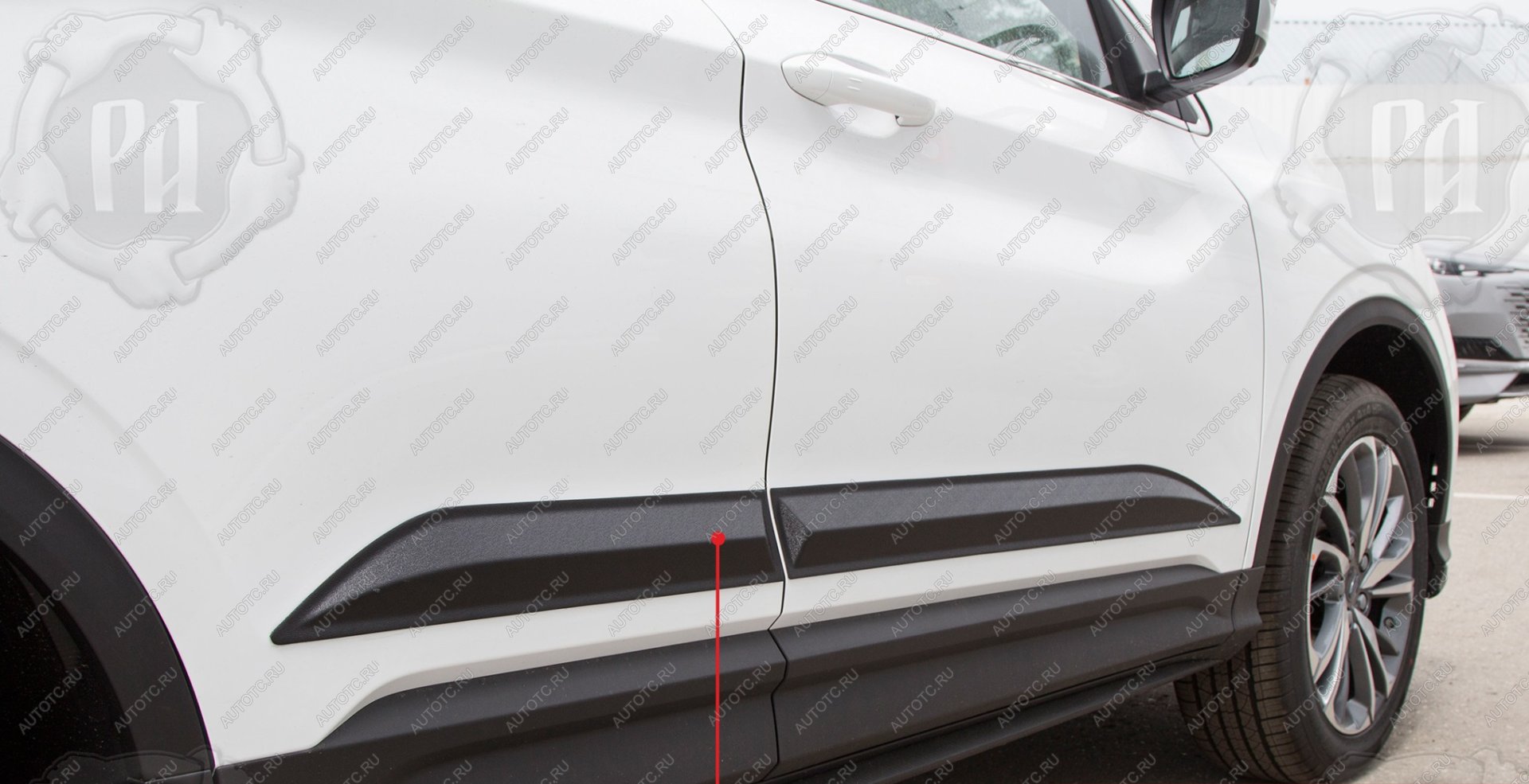 759 р. Молдинг двери задний правый Русская Артель  Geely Coolray  SX11 (2018-2023) дорестайлинг (глянец под покраску)  с доставкой в г. Керчь
