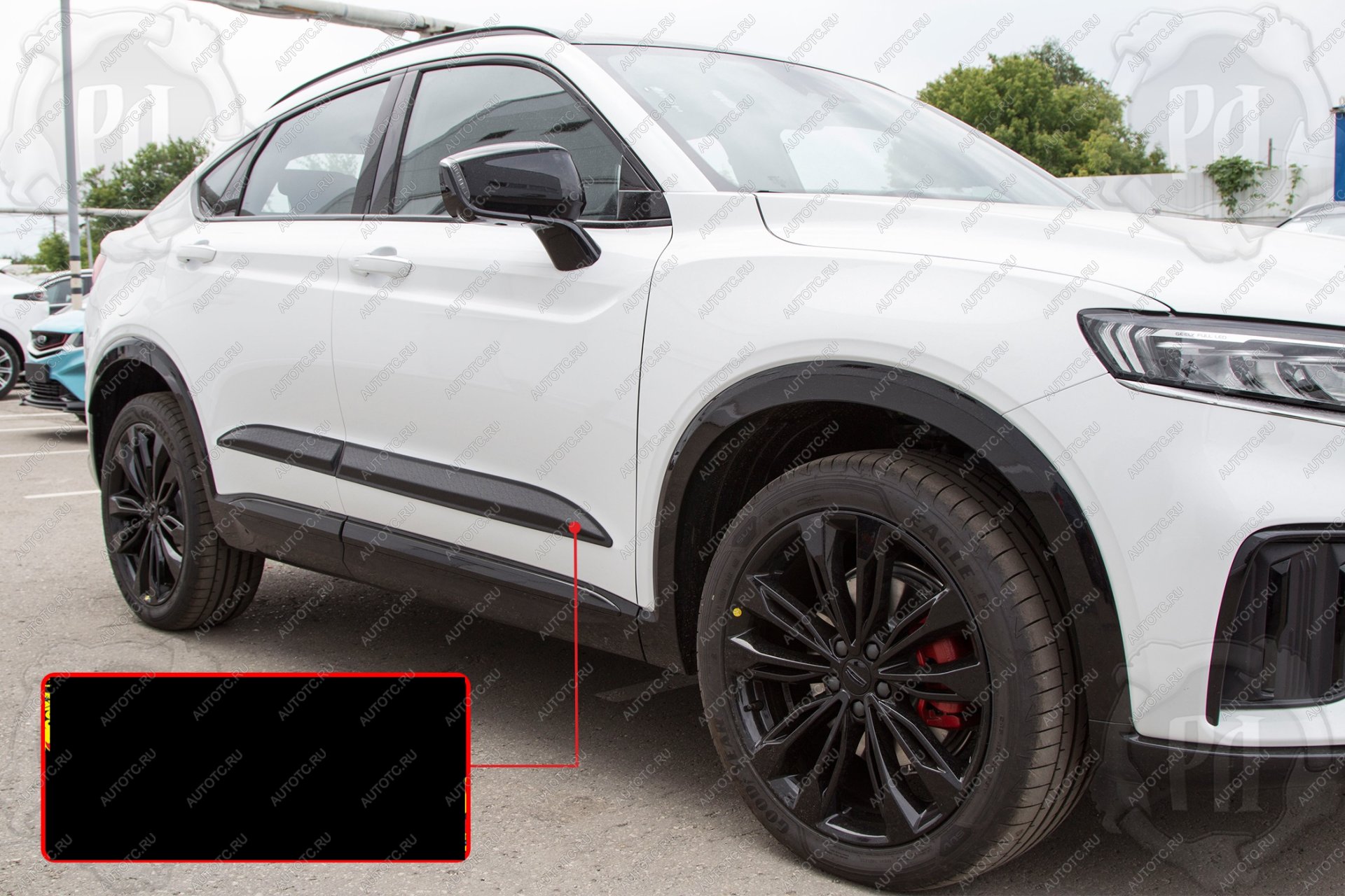 1 239 р. Молдинг двери передний правый Русская Артель  Geely Tugella  FY11,HPBA4 (2019-2023) дорестайлинг (шагрень)  с доставкой в г. Керчь
