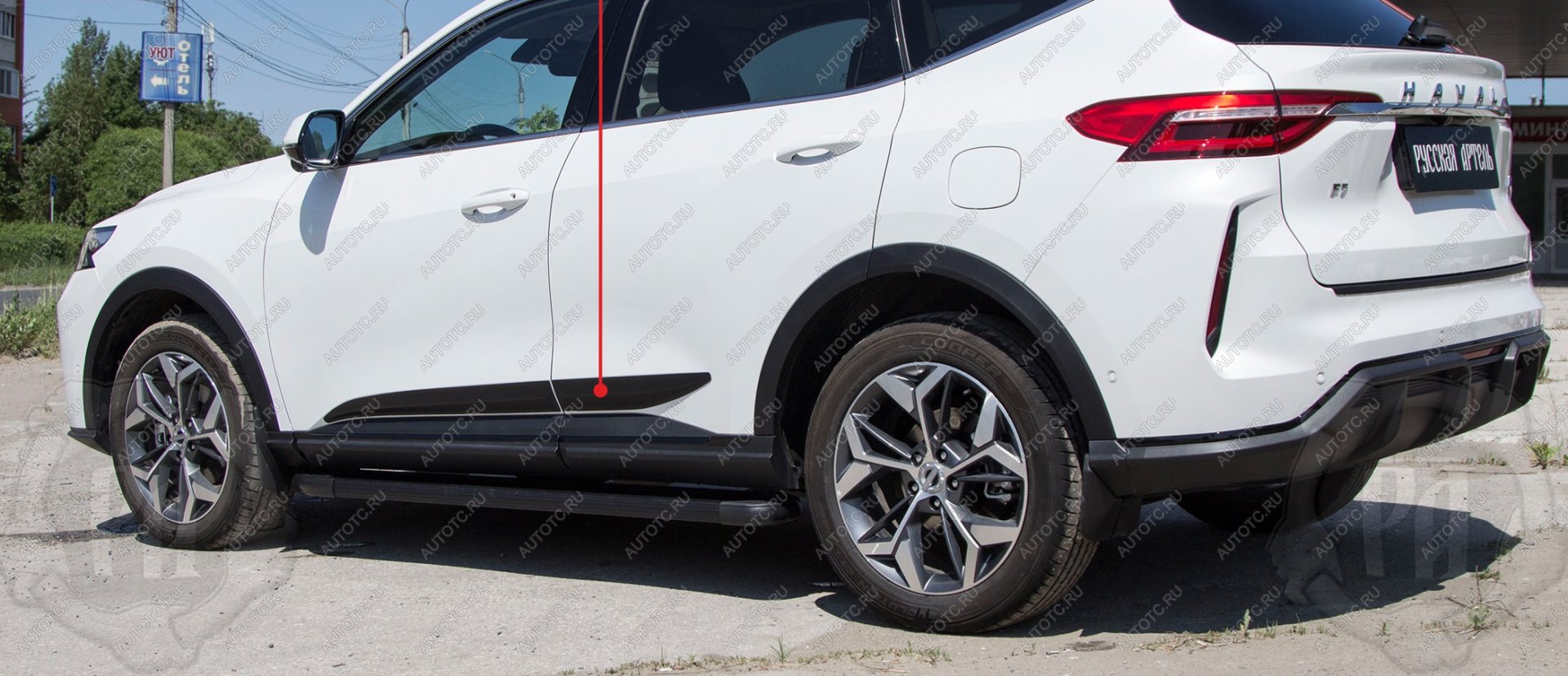779 р. Молдинг двери задний правый Русская Артель  Haval F7x (2019-2022) дорестайлинг (шагрень)  с доставкой в г. Керчь