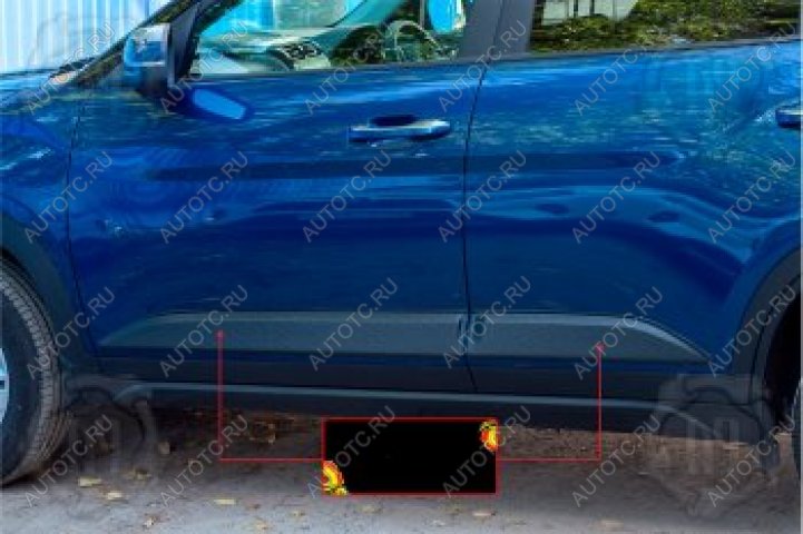 1 109 р. Молдинг двери передний правый Русская Артель  Hyundai Creta  SU (2020-2022) (глянец под покраску)  с доставкой в г. Керчь