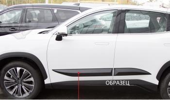 Молдинг двери передний левый (вариант 1) Русская Артель KIA Rio  4 FB (2016-2020) дорестайлинг седан (шагрень)