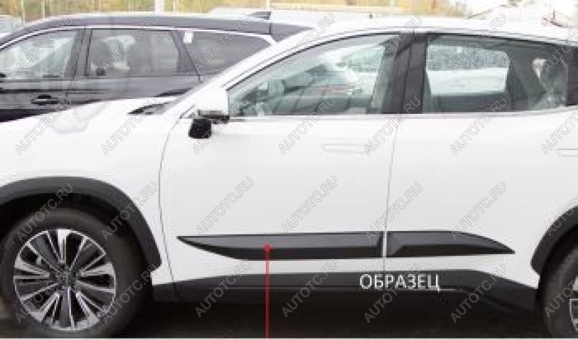 1 489 р. Молдинг двери передний правый Русская Артель KIA Soul PS рестайлинг (2017-2019) (глянец под покраску)  с доставкой в г. Керчь