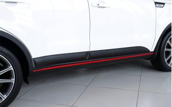 Молдинг двери задний правый Русская Артель KIA Soul  PS (2017-2019) рестайлинг (шагрень)