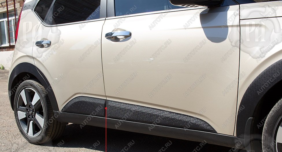 789 р. Молдинг двери задний правый Русская Артель KIA Soul SK3 (2018-2022) (глянец под покраску)  с доставкой в г. Керчь
