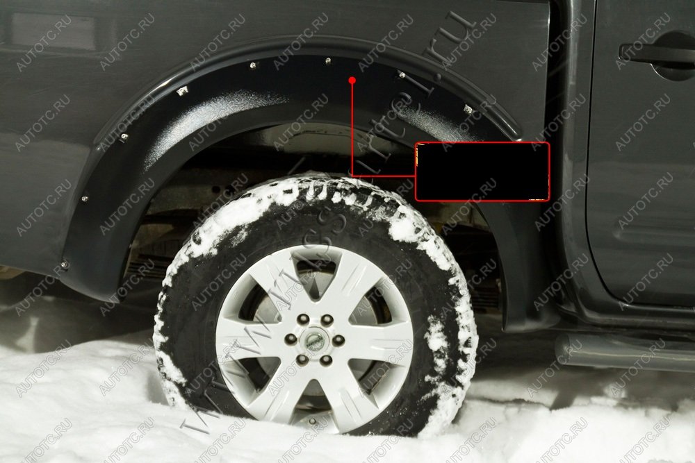 5 399 р. Расширители колесных арок (задний левый) Русская Артель Toyota Hilux AN120 дорестайлинг (2016-2020) (шагрень)  с доставкой в г. Керчь