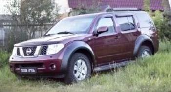 Расширители колесных арок (передний левый) Русская Артель  Nissan Pathfinder R51 рестайлинг (2009-2014) (шагрень)