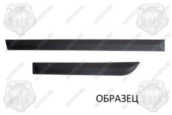 1 089 р. Молдинг на двери передний правый узкий Русская Артель Nissan Terrano D10 дорестайлинг (2013-2016) (шагрень)  с доставкой в г. Керчь