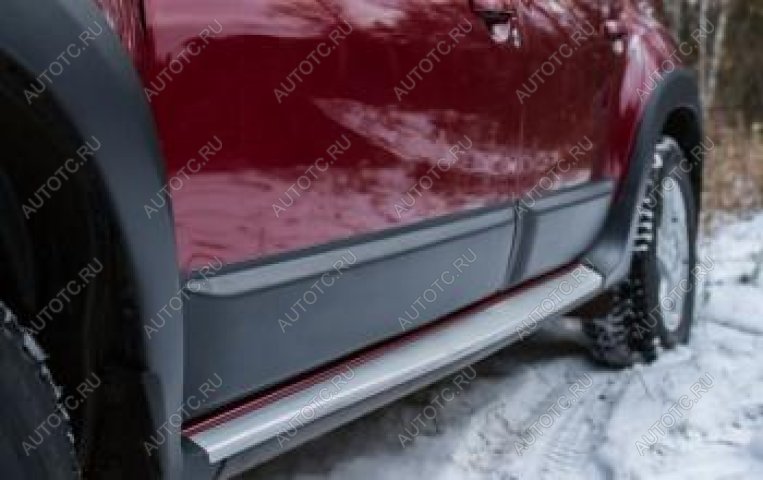 1 979 р. Молдинг двери передний правый Русская Артель  Renault Duster  HS (2010-2015) дорестайлинг (шагрень)  с доставкой в г. Керчь