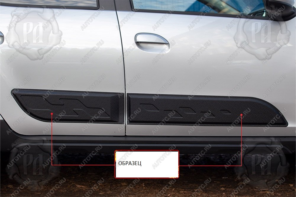 1 129 р. Молдинг двери задний левый узор Русская Артель  Renault Duster  HM (2021-2024) рестайлинг (шагрень)  с доставкой в г. Керчь