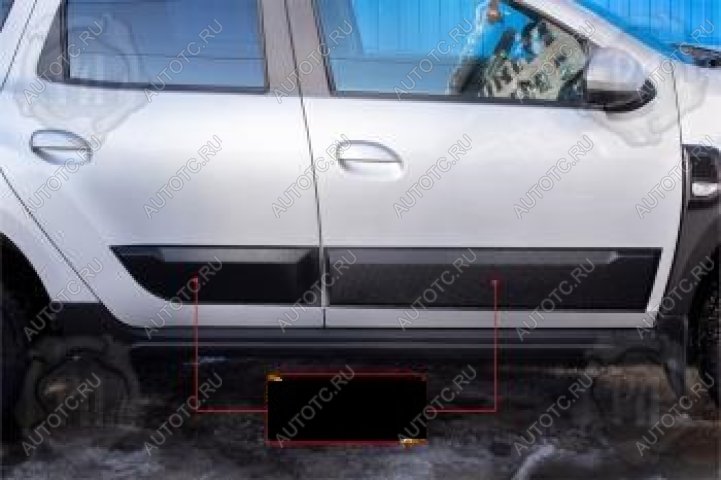 1 629 р. Молдинг двери передний правый Русская Артель  Renault Duster  HM (2021-2024) рестайлинг (глянец под покраску)  с доставкой в г. Керчь