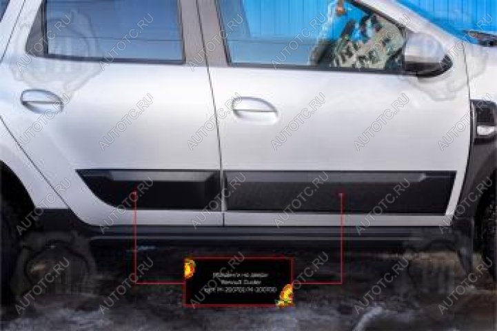 919 р. Молдинг двери задний правый Русская Артель  Renault Duster  HM (2021-2024) рестайлинг (шагрень)  с доставкой в г. Керчь
