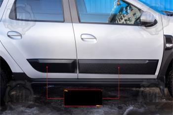 1 169 р. Молдинг двери передний правый Русская Артель  Renault Logan  1 (2004-2010) дорестайлинг (шагрень)  с доставкой в г. Керчь. Увеличить фотографию 2