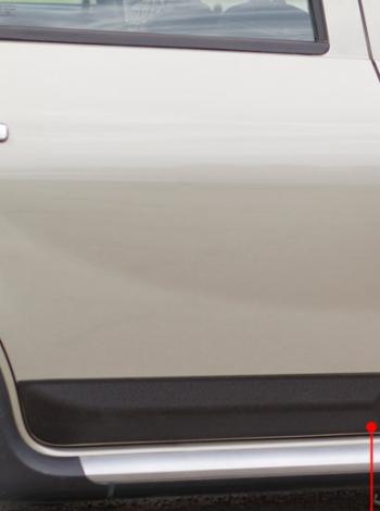 Молдинг двери задний правый широкий Русская Артель Renault Sandero Stepway  (BS) (2010-2014) (шагрень)