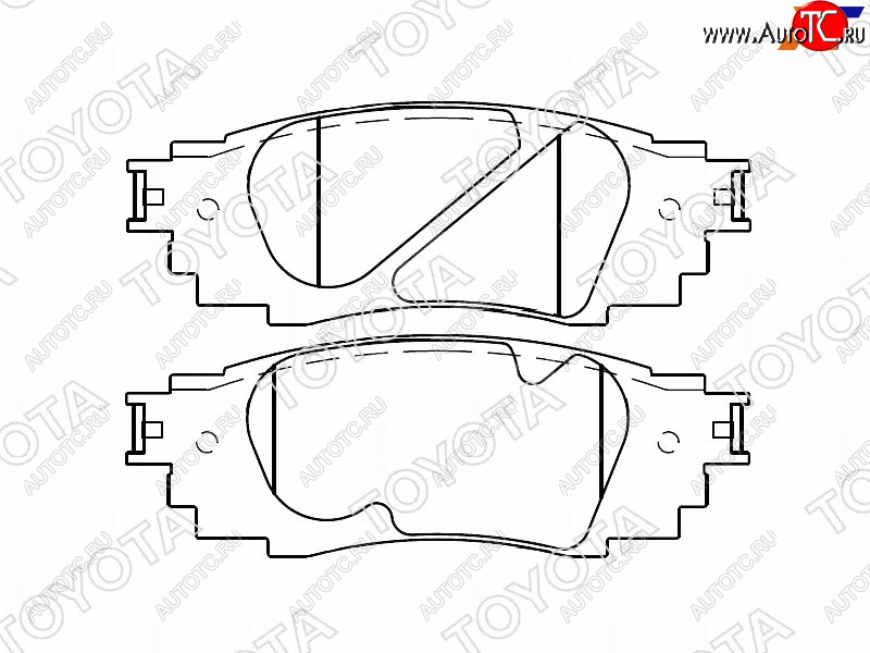 8 199 р. Колодки тормозные задние RH-LH SAT Toyota Camry XV70 дорестайлинг (2017-2021)  с доставкой в г. Керчь