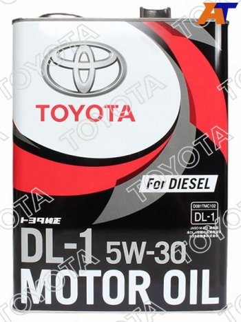 7 899 р. Масло моторное TOYOTA 5W-30 DL-1 4л. (для дизельных ДВС с сажевым фильтром)                          TOYOTA 08883-02805  с доставкой в г. Керчь. Увеличить фотографию 1
