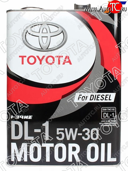 7 899 р. Масло моторное TOYOTA 5W-30 DL-1 4л. (для дизельных ДВС с сажевым фильтром)                          TOYOTA 08883-02805  с доставкой в г. Керчь