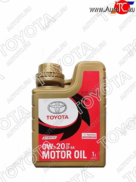 1 229 р. Масло моторное TOYOTA (пластиковая канистра) 0W-20 SPGF-6A 1Л (Синтетика) ОАЭ TOYOTA 08880-84356  с доставкой в г. Керчь