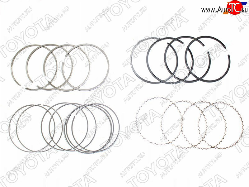 12 849 р. Кольца поршневые TOYOTA COROLLA,RAV4 1ZZFE 00- TOYOTA 13011-22150  с доставкой в г. Керчь