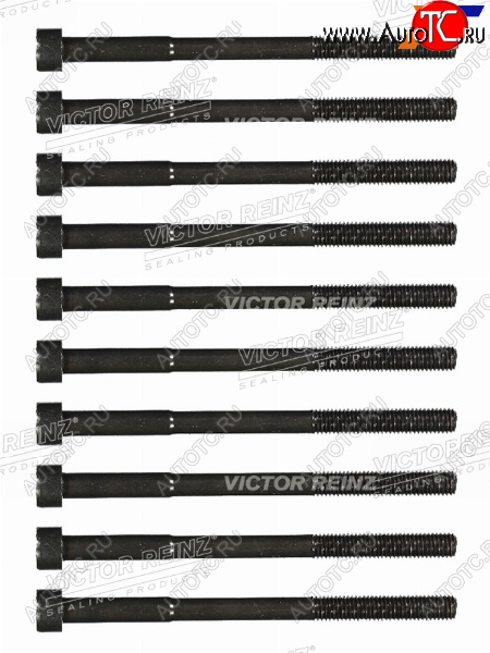 2 499 р. Комплект болтов ГБЦ TOYOTA 1-4ZZFE (10 штук) VICTOR REINZ 14-55035-01  с доставкой в г. Керчь